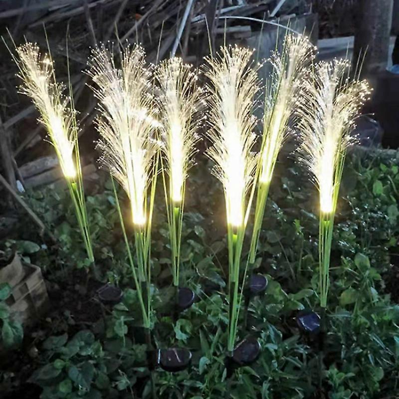 Luminária Solar LED em Fibra Design Cana de Bambu para Jardim