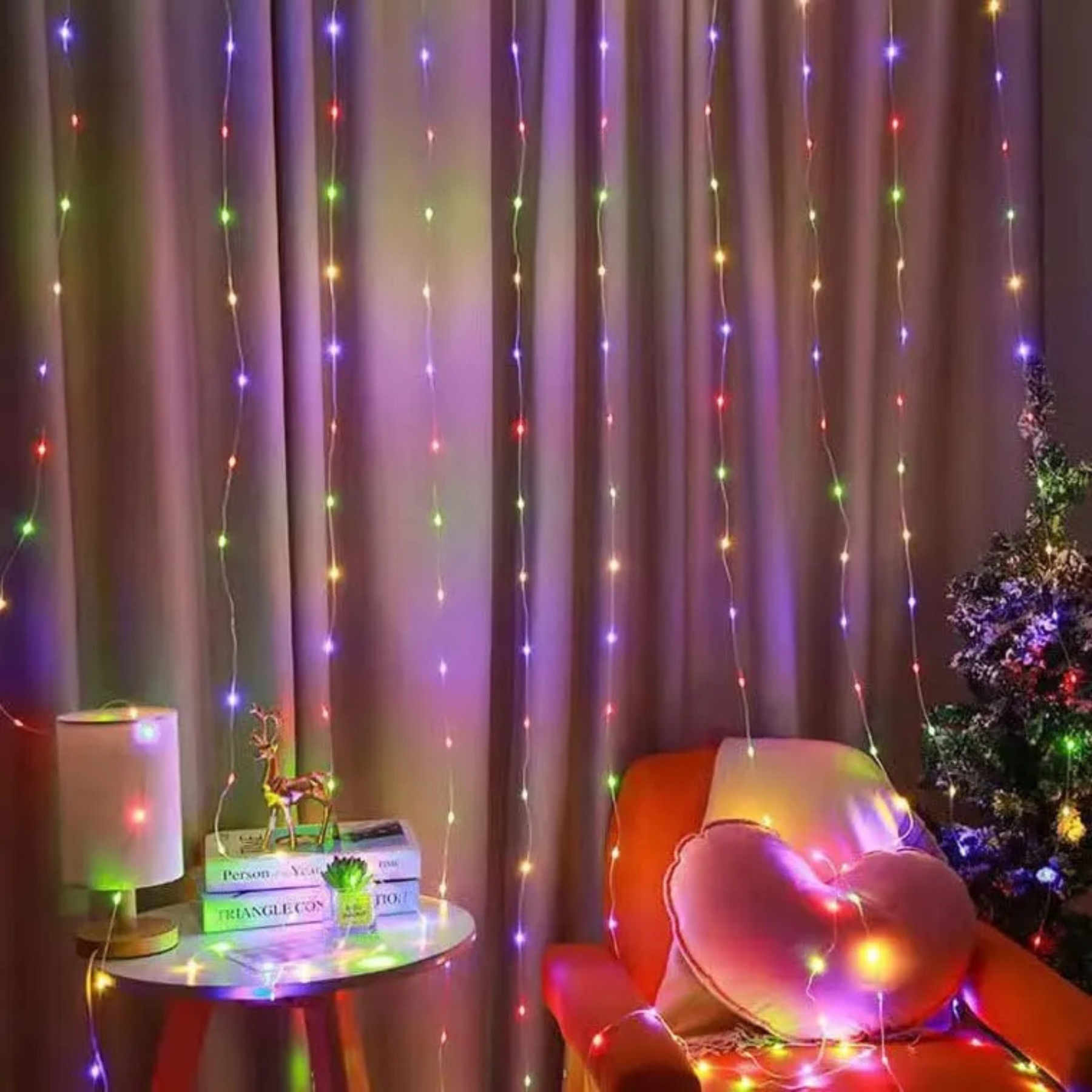 Cortina de Luz Fio de Fada 300 LEDS Bivolt Decorativa