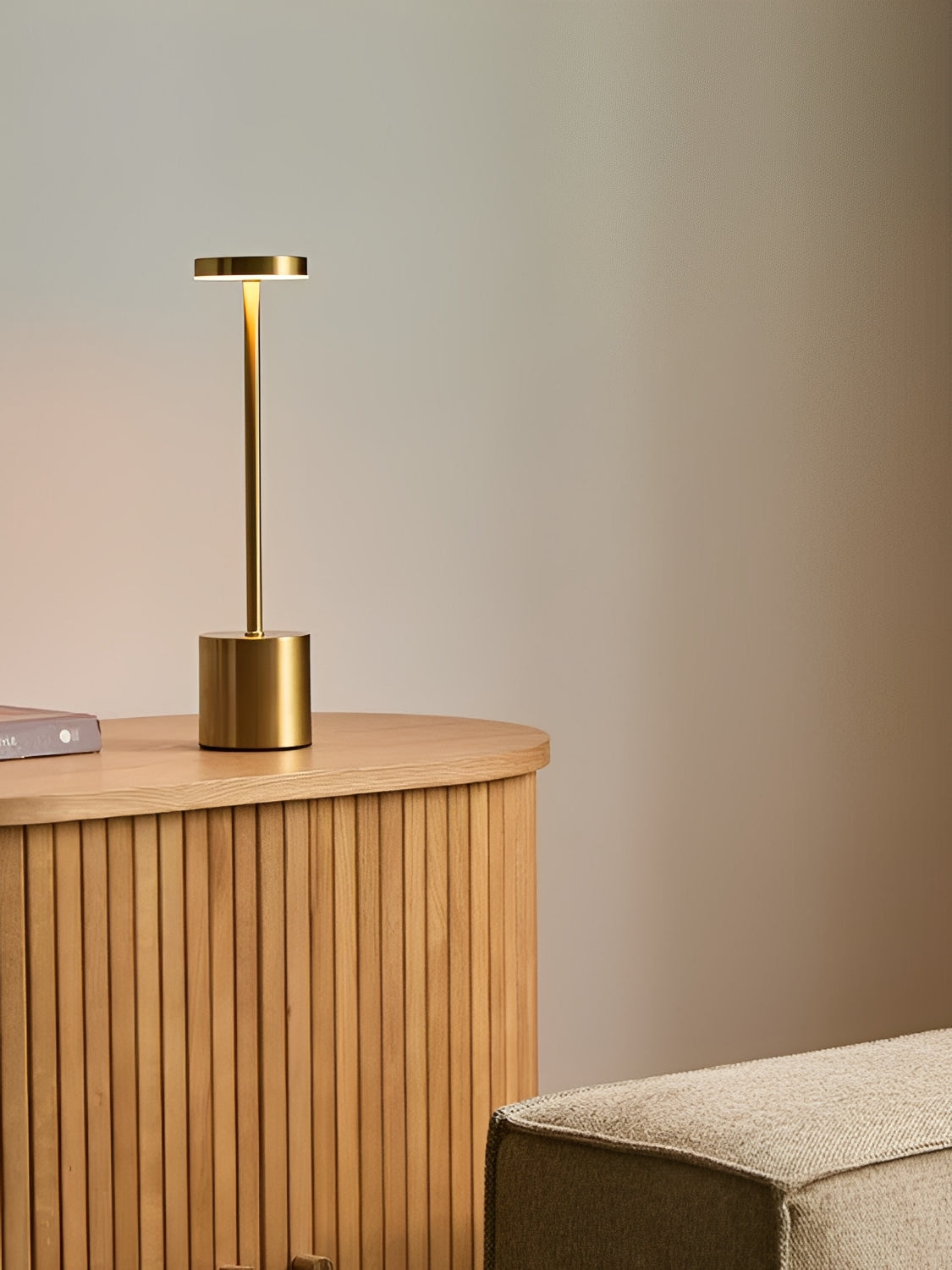 Luminária LED Touch Recarregável Sem Fio em Alumínio Fosco