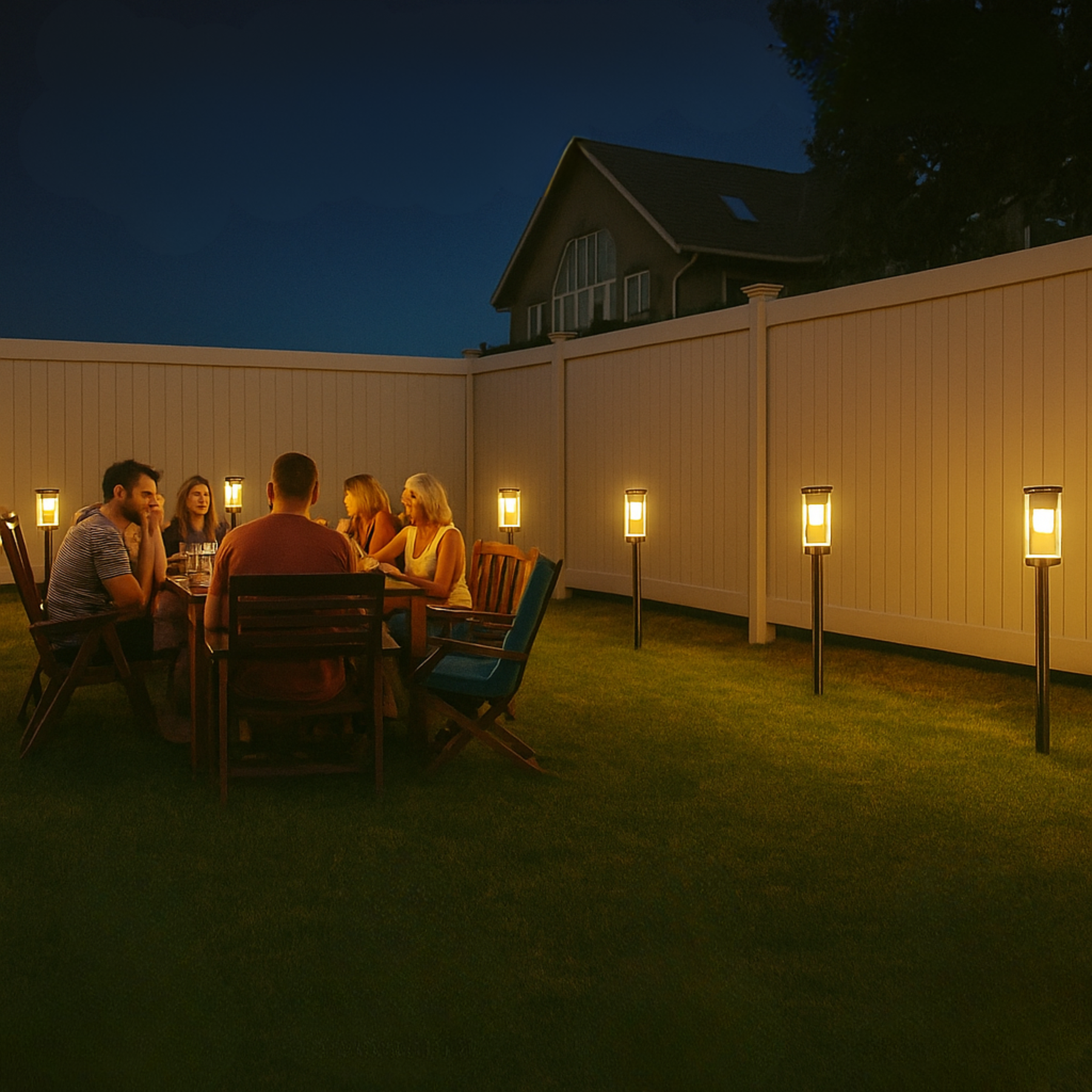 Kit Luminária Solar de Gramado LED Efeito Tungstênio Decorativo