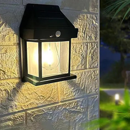 Kit Arandela Solar Externa Vintage com Sensor de Movimento