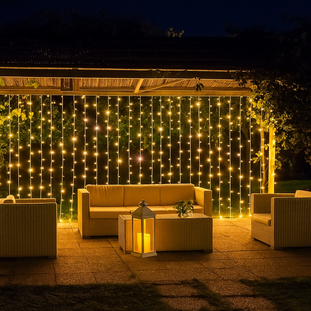 Cortina de Luz Fio de Fada 300 LEDS Bivolt Decorativa