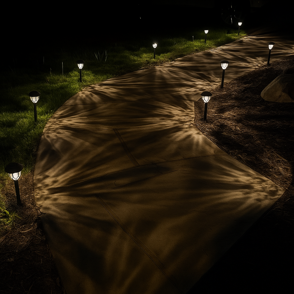 Kit Luminária Solar Casinha com Haste Fixadora para Jardim