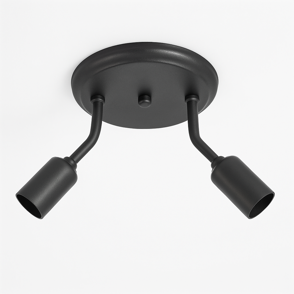 Luminária Spot Dupla de Teto e Parede Retrô Direcionável