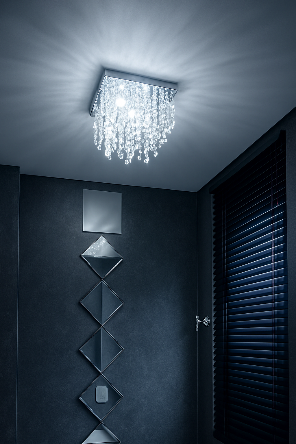 Lustre em Cristal Acrílico com LEDS Efeito Cascata