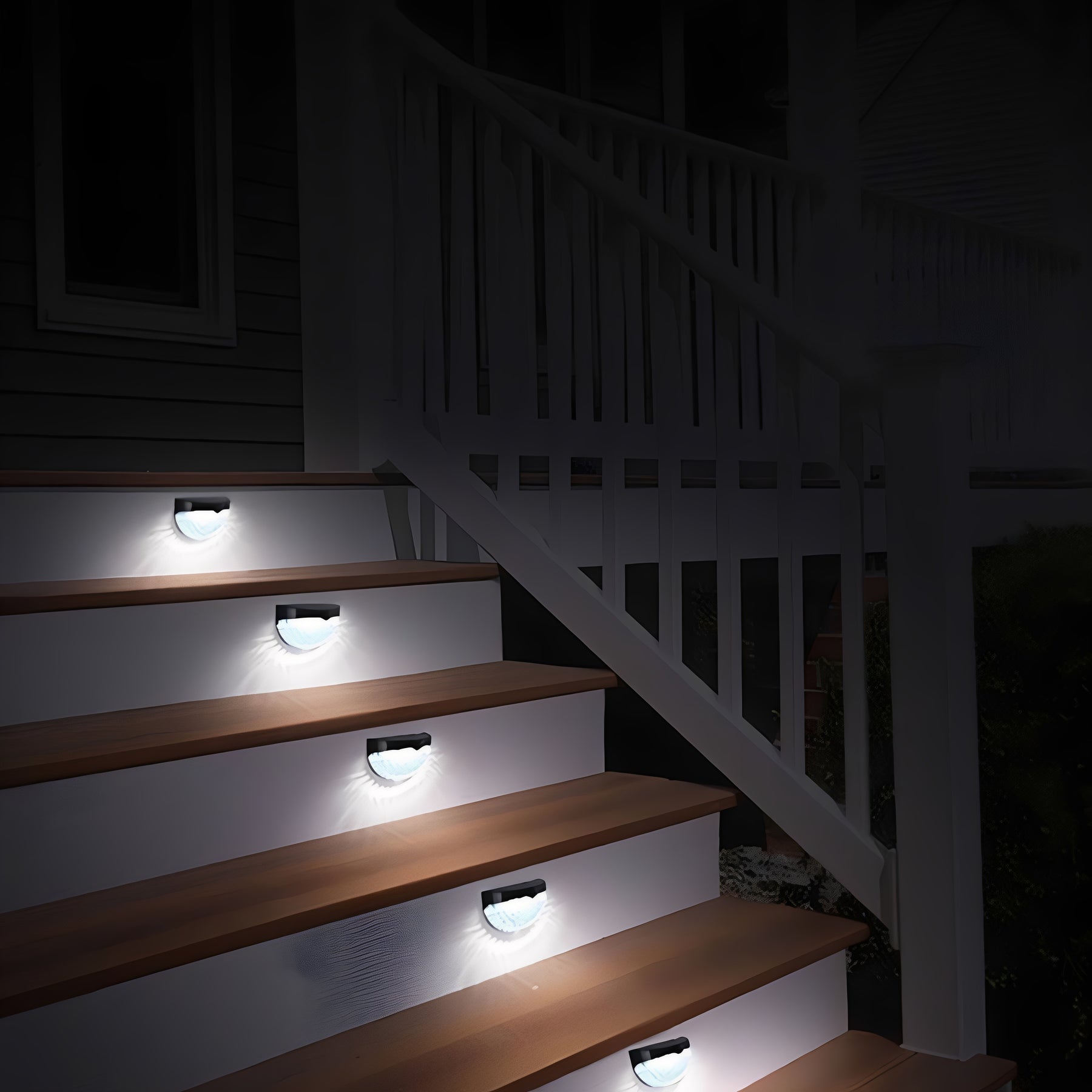 Luminária Solar de Parede LED IP65 com Efeito Facho de Luz