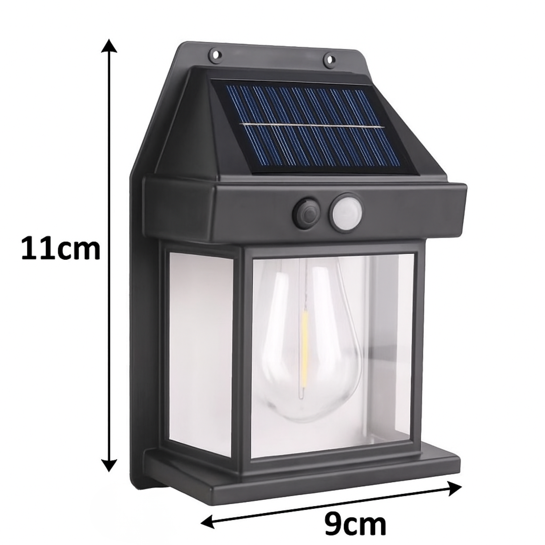 Kit Arandela Solar Externa Vintage com Sensor de Movimento