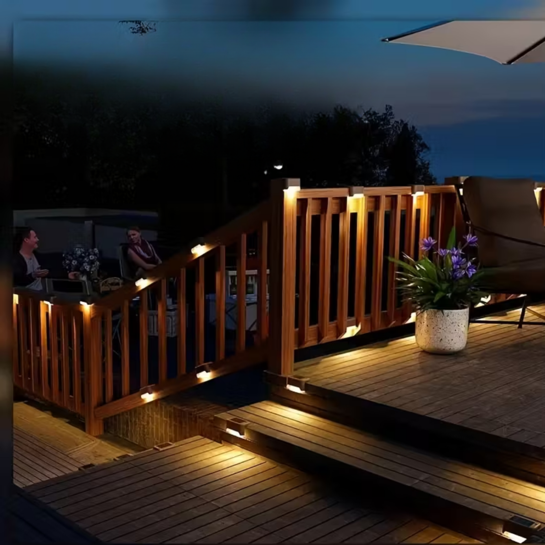 Kit Arandela Solar Balizadora LED IP65 para Escadas e Muros