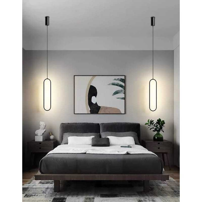 KIT 2 PCS Pendente Moderna Light para o quarto pendurada lâmpadas iluminação anel, alumínio luminária Sala MT255