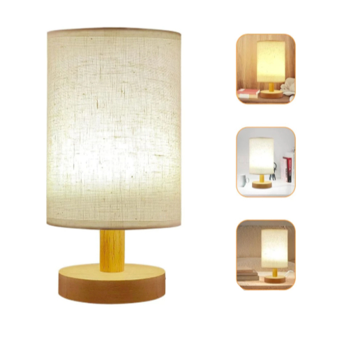 Lâmpada De Mesa De Madeira Moderna Recarregável Por USB Luz De Noite Para Iluminação Do Quarto abajur