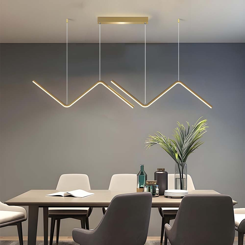 3cors LED Luminária De Teto Ouro Lustre Pendente Raio Sala De jantar Led Geometria NN Mininalista~