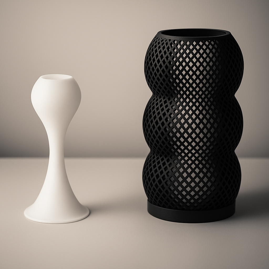 Luminária LED Multicores com Efeito Lava e Impressão 3D Geométrica