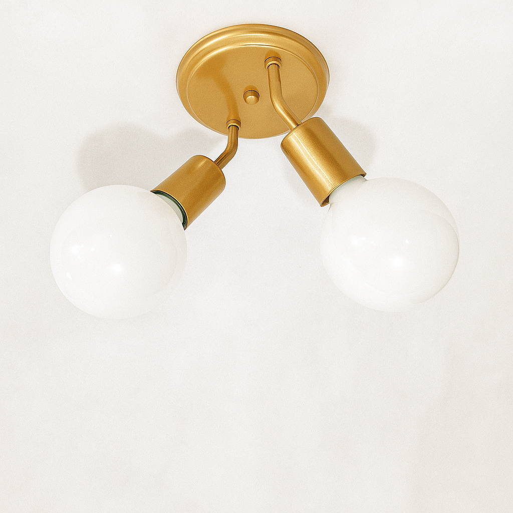 Luminária Spot Dupla de Teto e Parede Retrô Direcionável