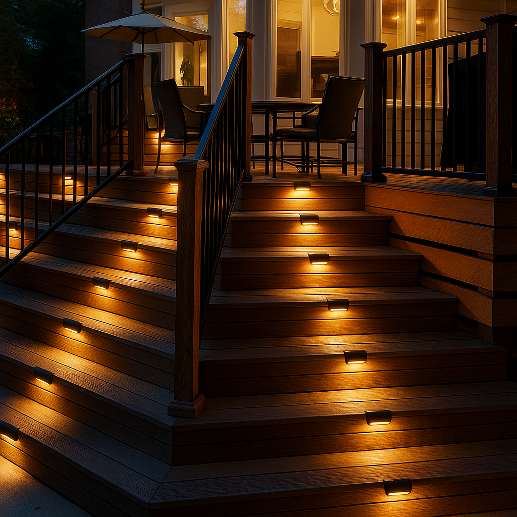 Kit Arandela Solar Balizadora LED IP65 para Escadas e Muros