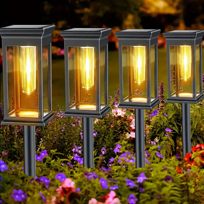 Kit Luminaria Solar de Tungstênio para Gramado Decoração de Ambientes Externos Luzes de Gramado
