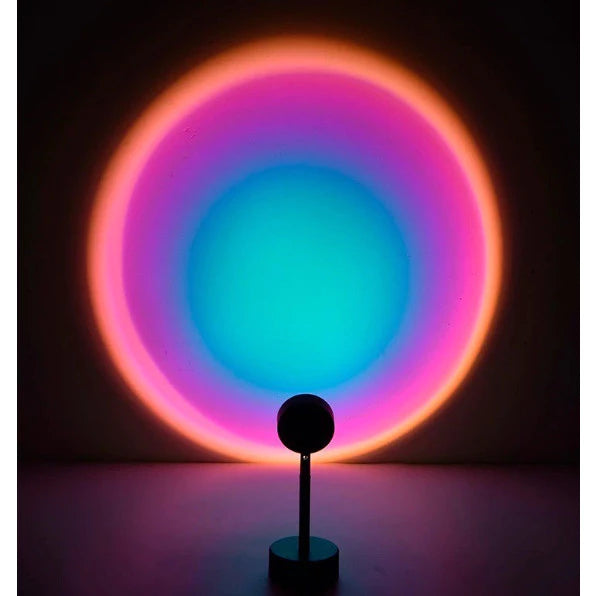 Luminária Projetor Pôr do Sol LED com 16 Cores e Controle Remoto