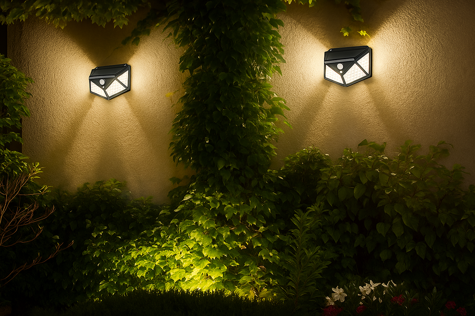 Luminária Solar  Externa 100 LEDs com Sensor de Movimento IP65