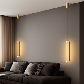 Kit 2 Luminárias Pendentes LED com Design Anel Alongado