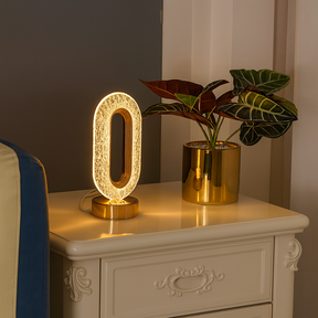 Luminária Touch de Cabeceira em Cristal com 3 Tons de Luz