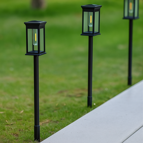 Kit Luminária Solar de Gramado LED Efeito Tungstênio Decorativo