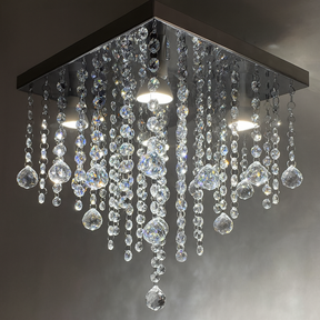 Lustre em Cristal Acrílico com LEDS Efeito Cascata