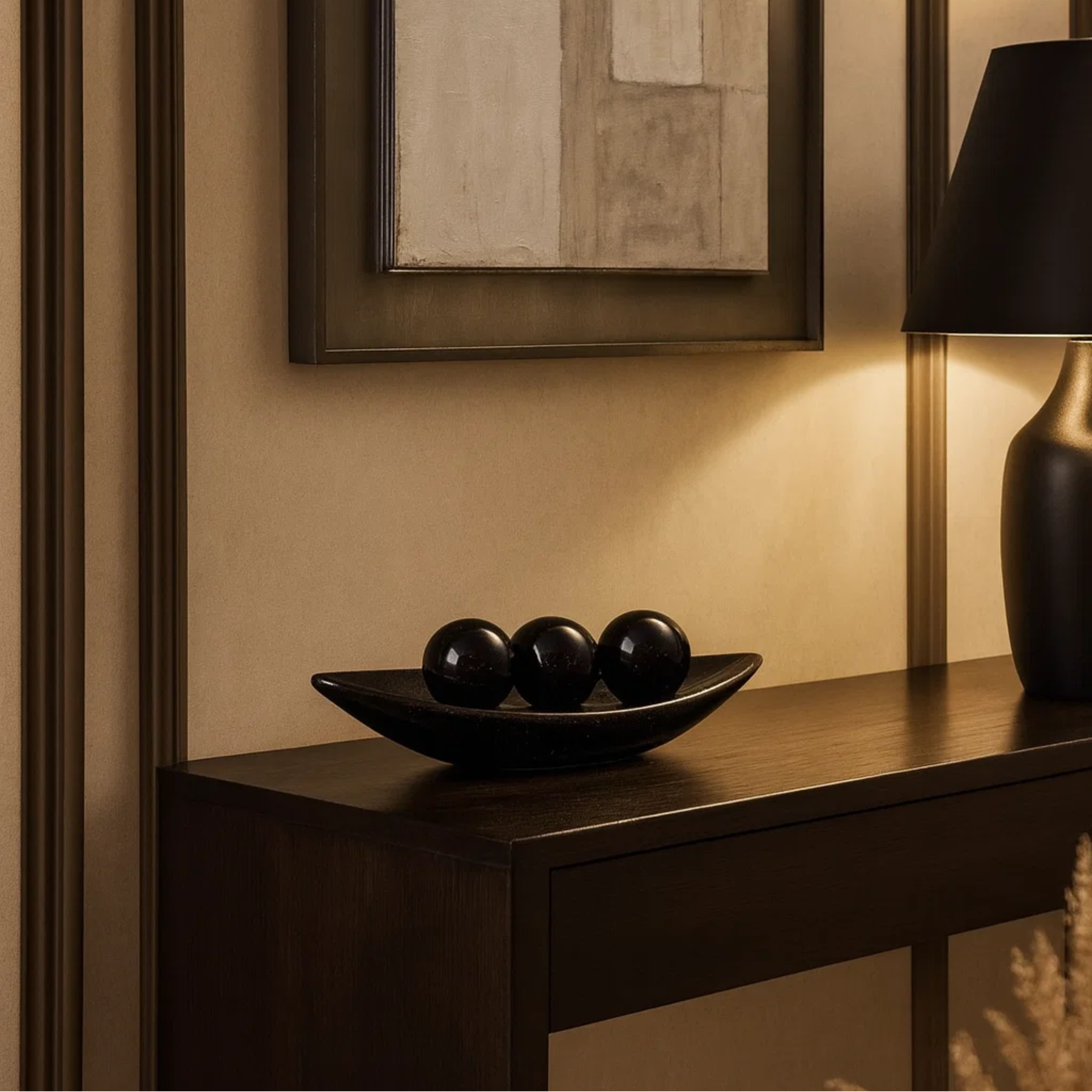 Kit 3 Esferas Decorativas Centro de Mesa em Cerâmica Premium