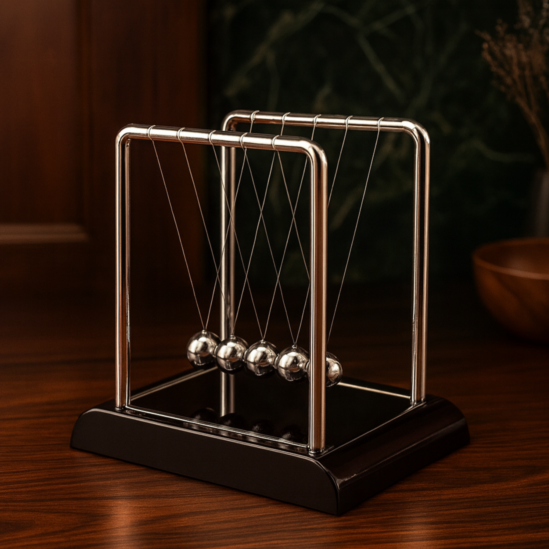 Pêndulo de Newton Decorativo para Mesa e Escritório