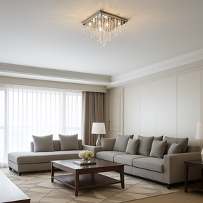 Lustre em Cristal Acrílico com LEDS Efeito Cascata