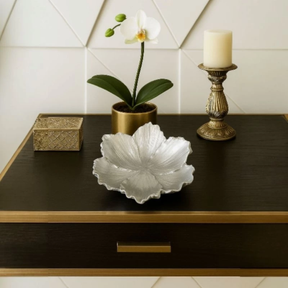 Centro de Mesa Decorativo  Pétalas de Lótus em Resina