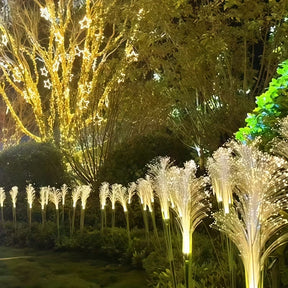 Luminária Solar LED  em Fibra Design Cana de Bambu  para Jardim