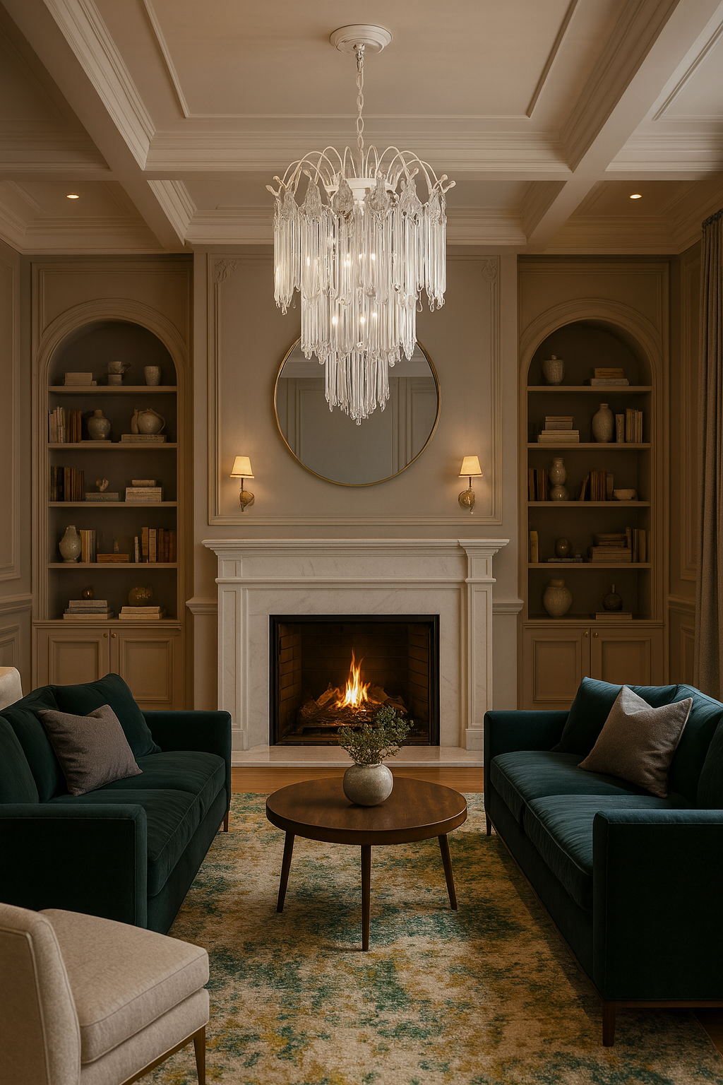 Lustre Cristal Acrílico Design Cascata de Hastes em Camadas