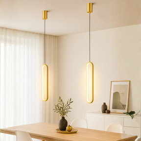 Kit 2 Luminárias Pendentes LED com Design Anel Alongado