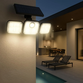 Refletor Solar COB com Sensor de Presença IP65 para Parede