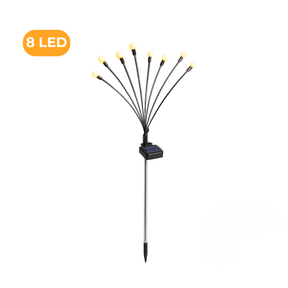 Kit Luminária Solar LED Decorativa Efeito Vagalume Para Jardim