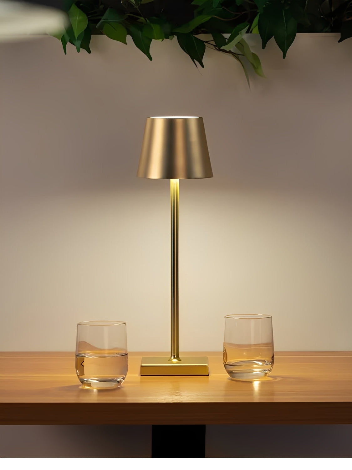 Luminária Abajur LED Recarregável Touch Dimerizável com 2 Alturas