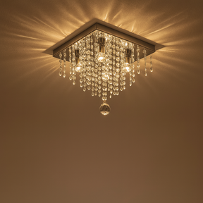 Lustre em Cristal Acrílico com LEDS Efeito Cascata