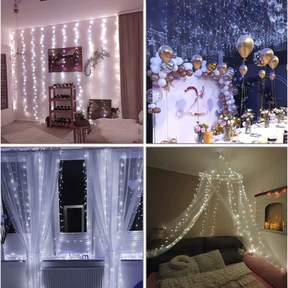 Cortina de Luz Fio de Fada 300 LEDS Bivolt Decorativa
