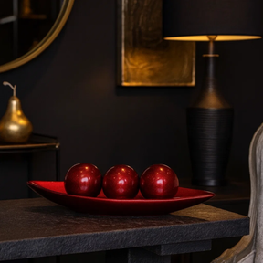 Kit 3 Esferas Decorativas Centro de Mesa em Cerâmica Premium