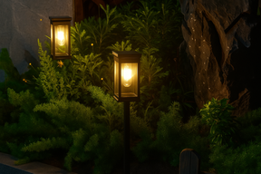 Kit Luminária Solar de Gramado LED Efeito Tungstênio Decorativo