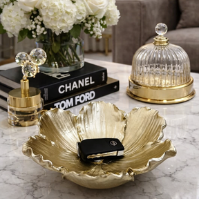 Centro de Mesa Decorativo  Pétalas de Lótus em Resina