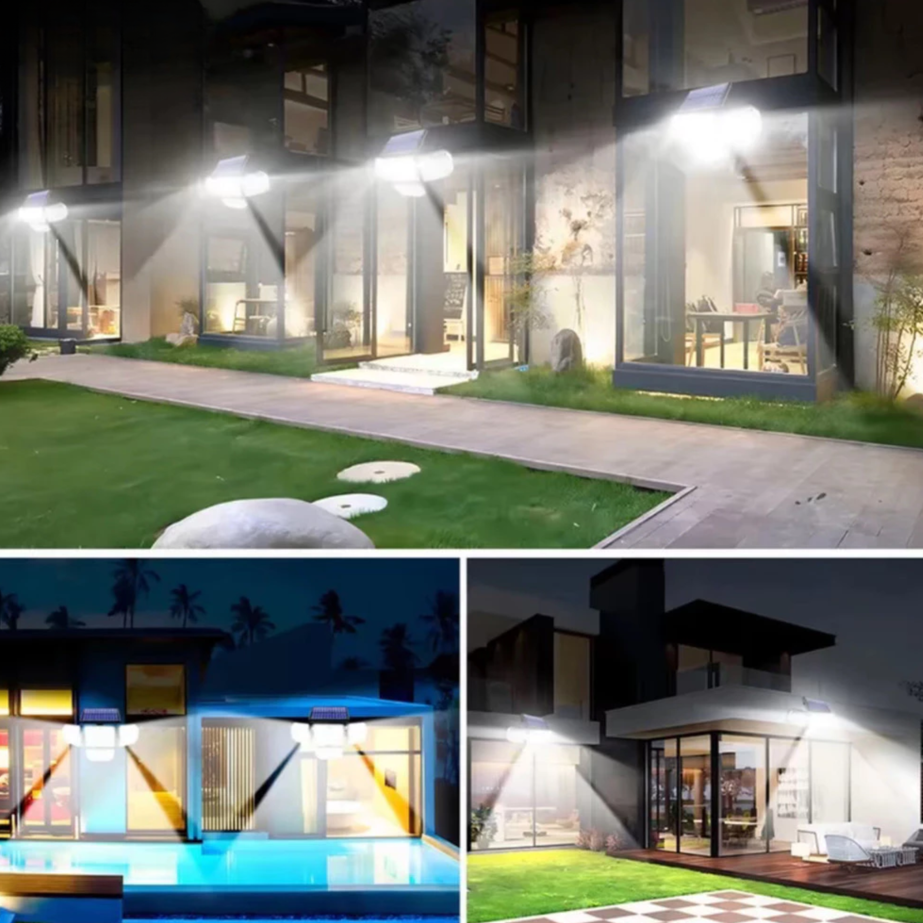 Refletor Solar COB com Sensor de Presença IP65 para Parede