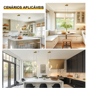 Luminária Pendente LED Minimalista Aspiral Duplo 3 Tons de Luz