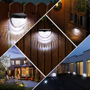 Luminária Solar de Parede LED IP65 com Efeito Facho de Luz