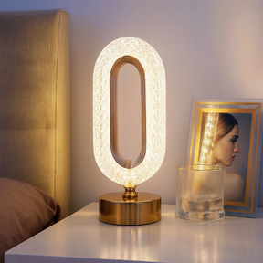 Luminária Touch de Cabeceira em Cristal com 3 Tons de Luz