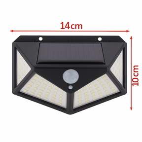 Luminária Solar  Externa 100 LEDs com Sensor de Movimento IP65
