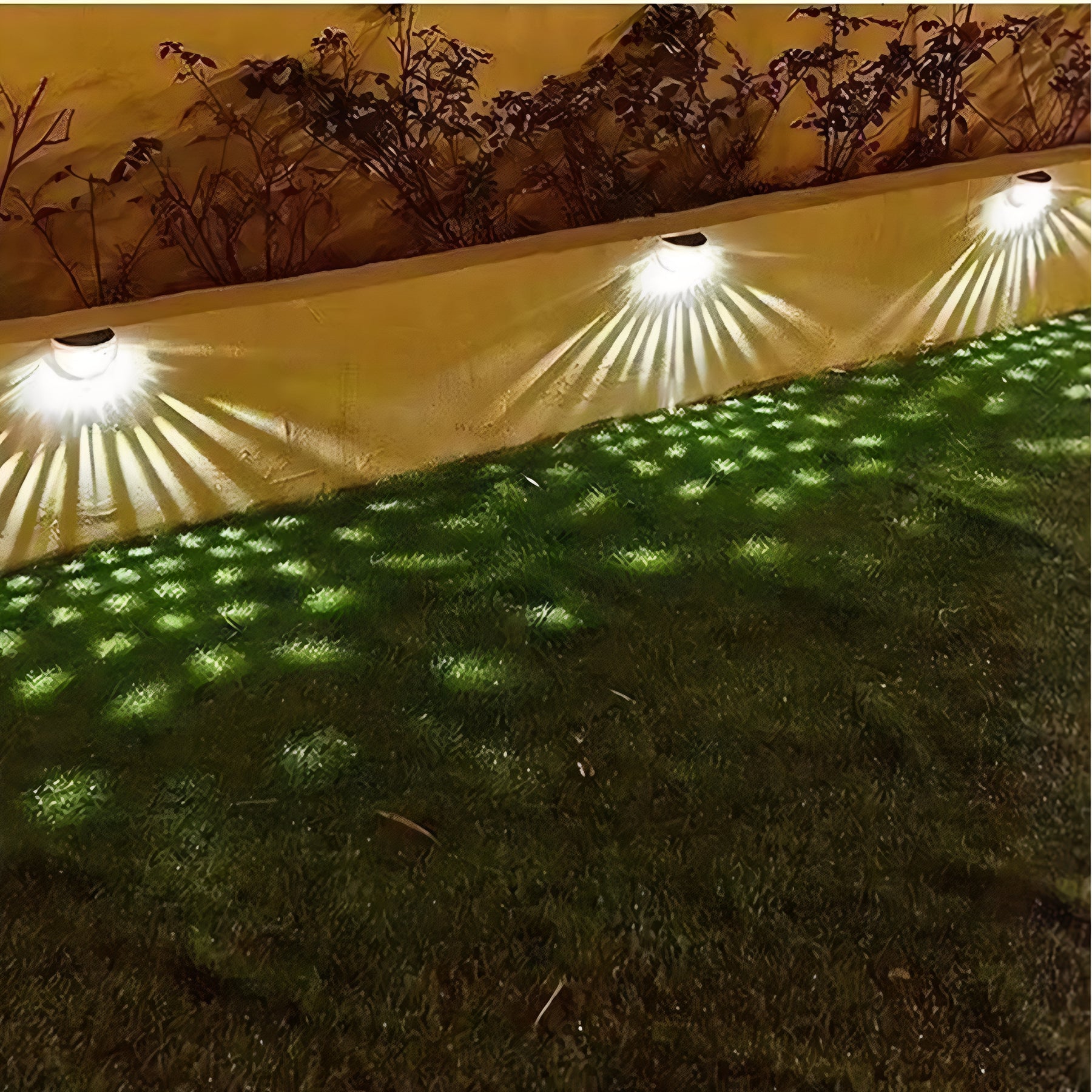 Luminária Solar de Parede LED IP65 com Efeito Facho de Luz