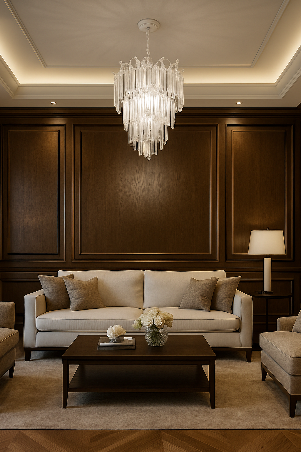 Lustre Cristal Acrílico Design Cascata de Hastes em Camadas