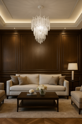 Lustre Cristal Acrílico Design Cascata de Hastes em Camadas