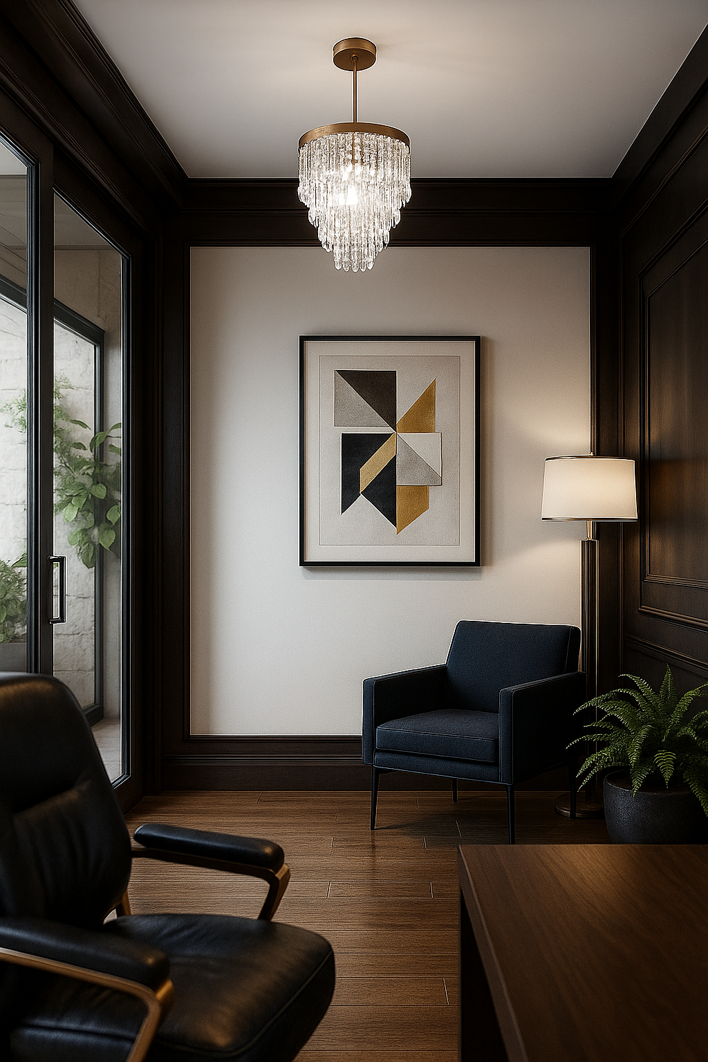 Lustre Pendente em Cobre com Cristais Acrílicos Sofisticados