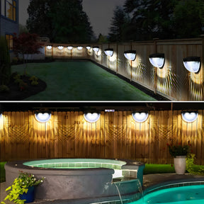 Luminária Solar de Parede LED IP65 com Efeito Facho de Luz